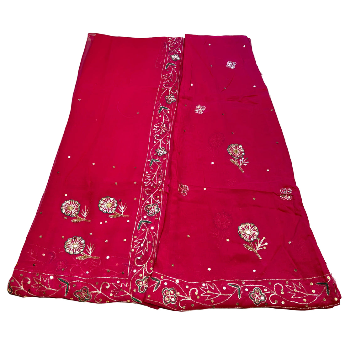 Rajputi Poshak – Tari Zari Resham Natural Crepe – Rani Pink & More with Pure Odhni – Ganga Rajputi Poshak, Bikaner