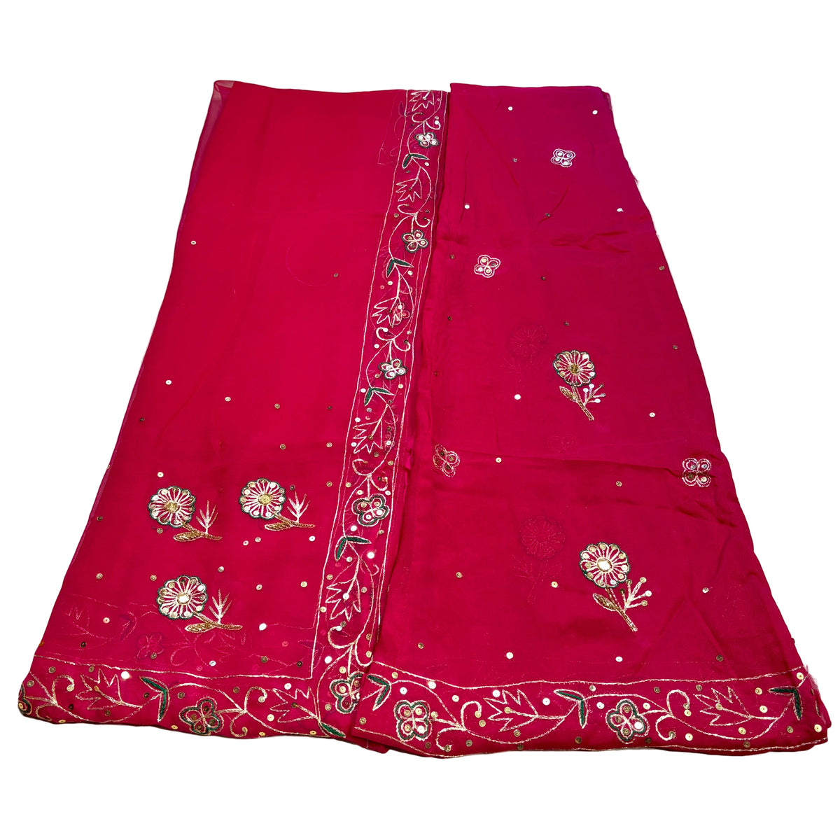 Rajputi Poshak – Tari Zari Resham Natural Crepe – Rani Pink & More with Pure Odhni – Ganga Rajputi Poshak, Bikaner