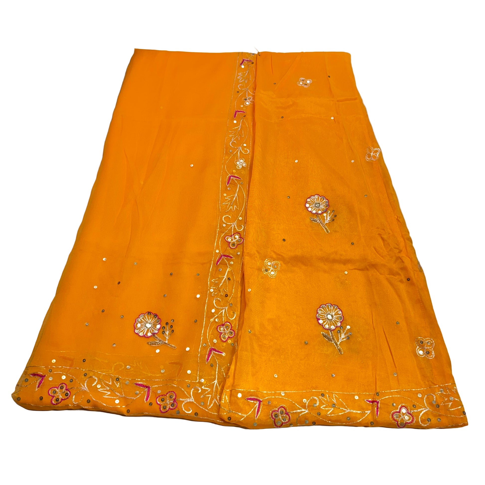Natural Crepe Poshak with Pure Odni | Tari, Zari & Resham Handwork | Offer ₹4500