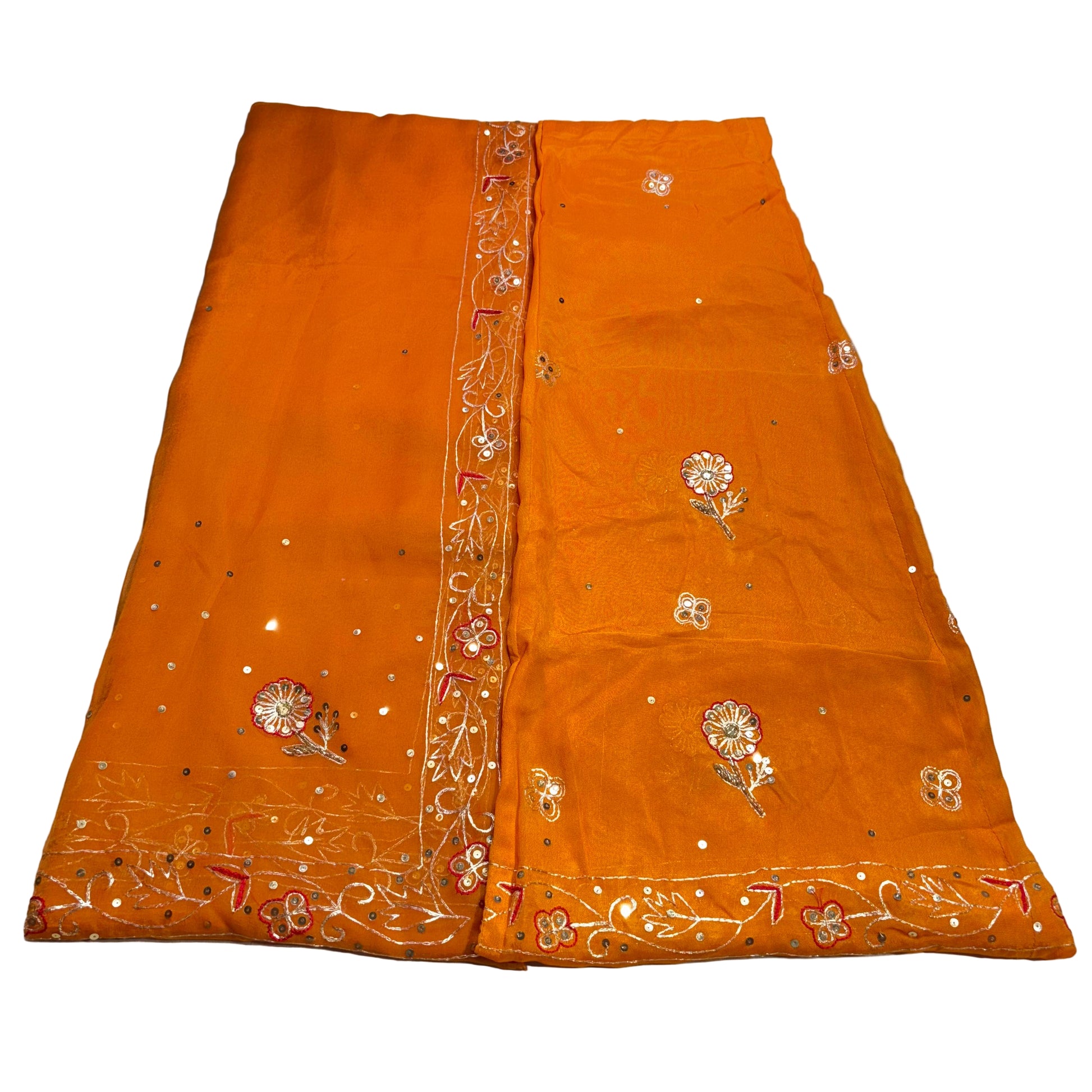 Natural Crepe Poshak with Pure Odni | Tari, Zari & Resham Handwork | Offer ₹4500