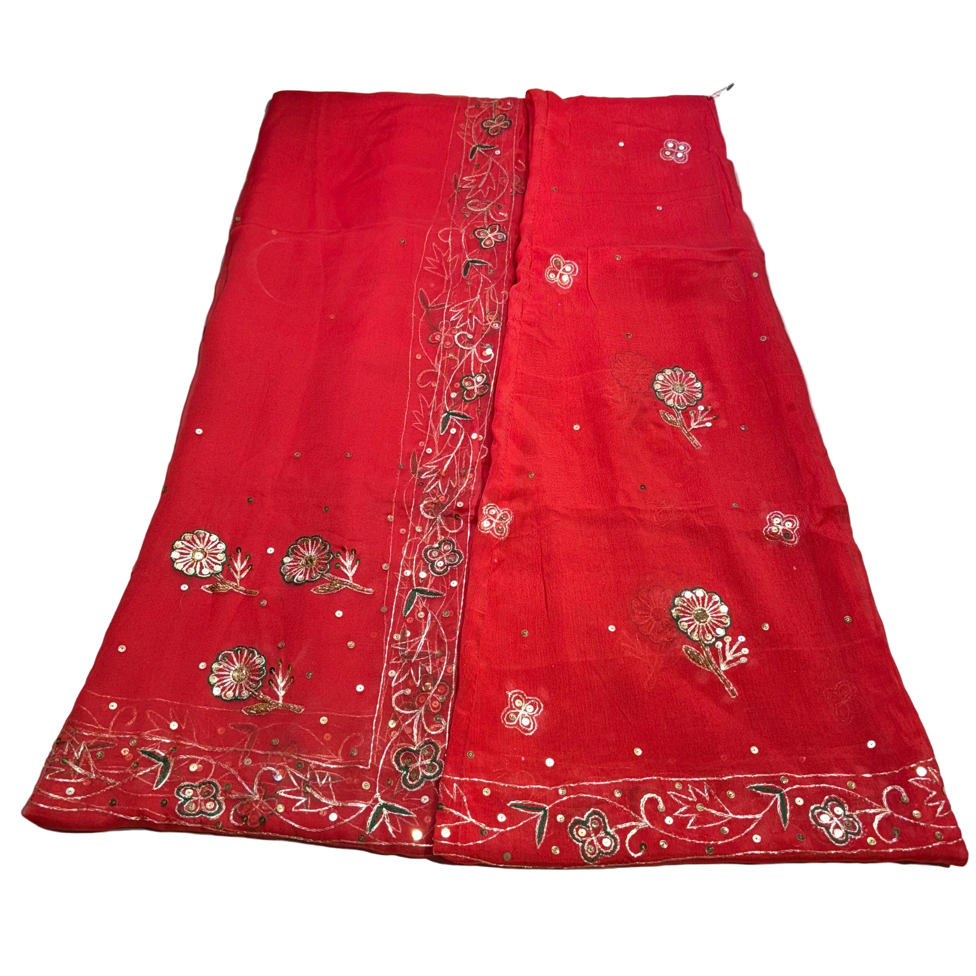 Natural Crepe Poshak with Pure Odni | Tari, Zari & Resham Handwork | Offer ₹4500