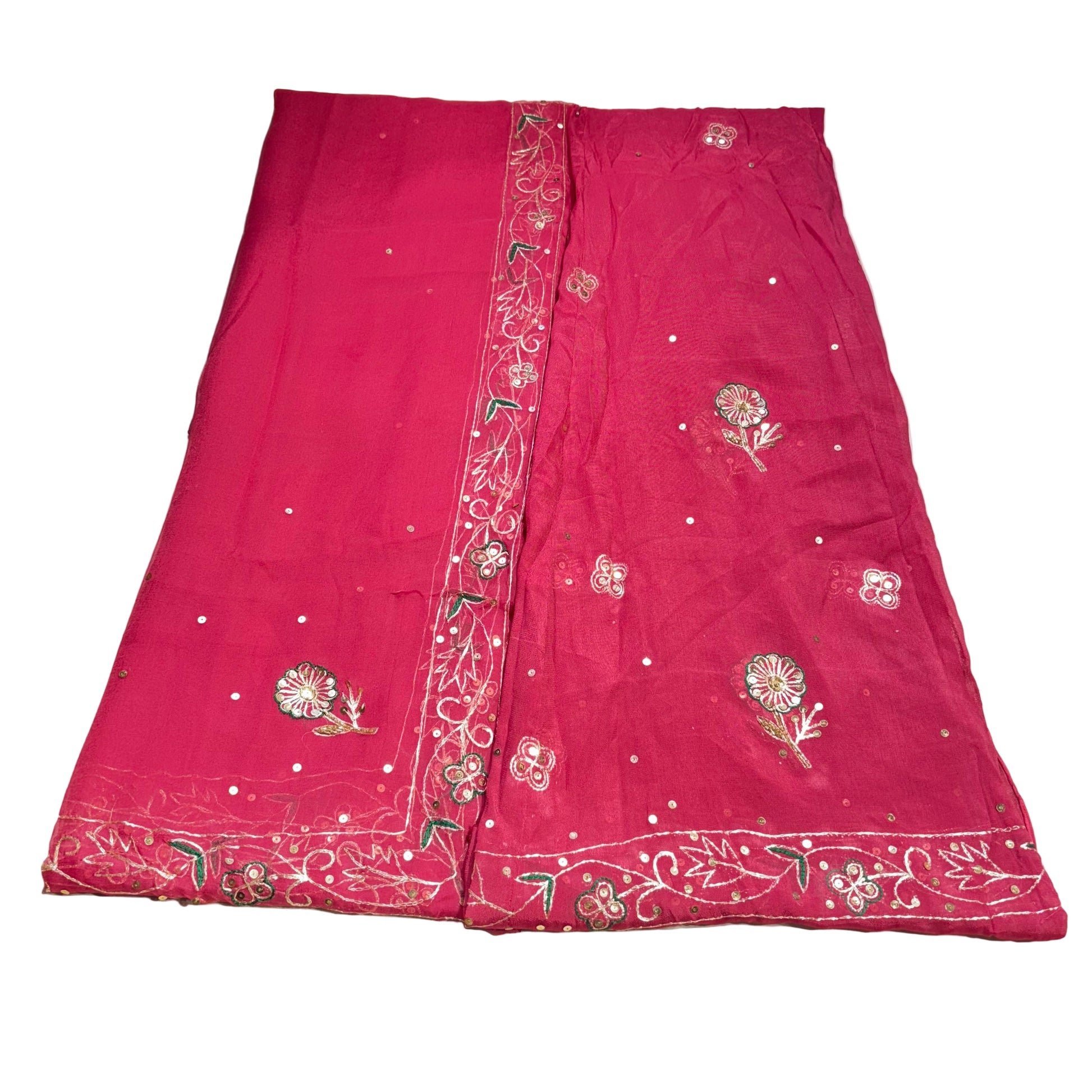 Natural Crepe Poshak with Pure Odni | Tari, Zari & Resham Handwork | Offer ₹4500