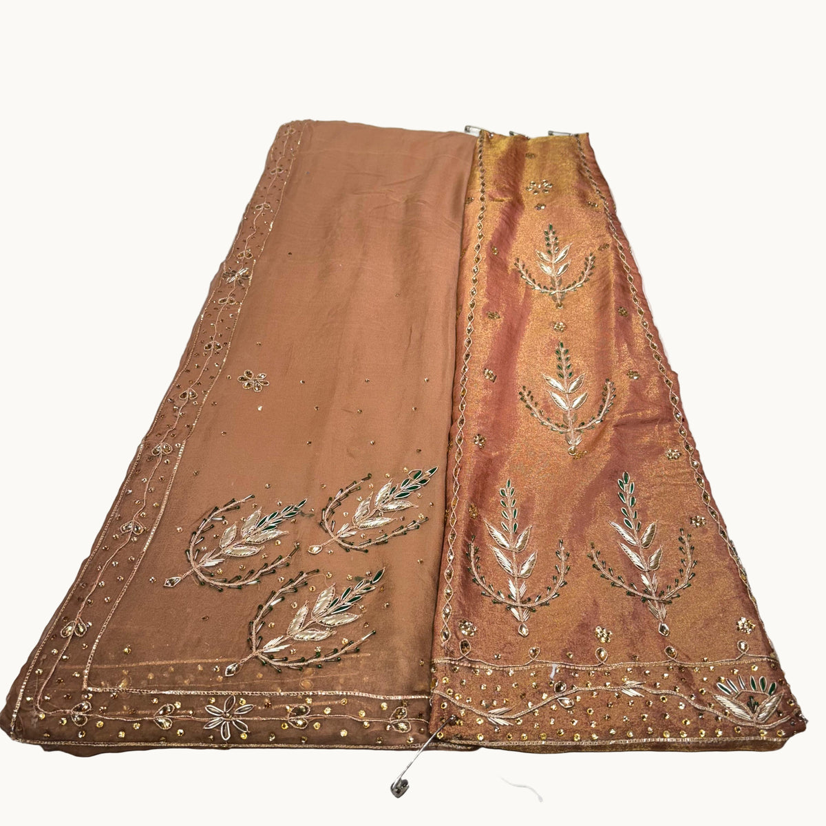 Tissue Fabric Poshak with Thakur Ji Pure Odni | Zardozi, Dabka, Sequin & Kundan Work