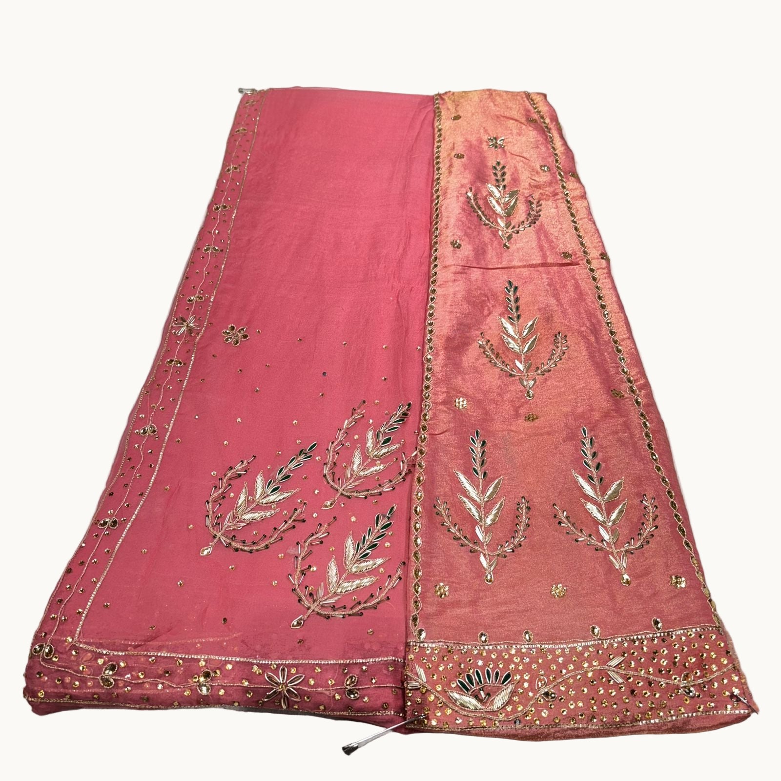 Tissue Fabric Poshak with Thakur Ji Pure Odni | Zardozi, Dabka, Sequin & Kundan Work