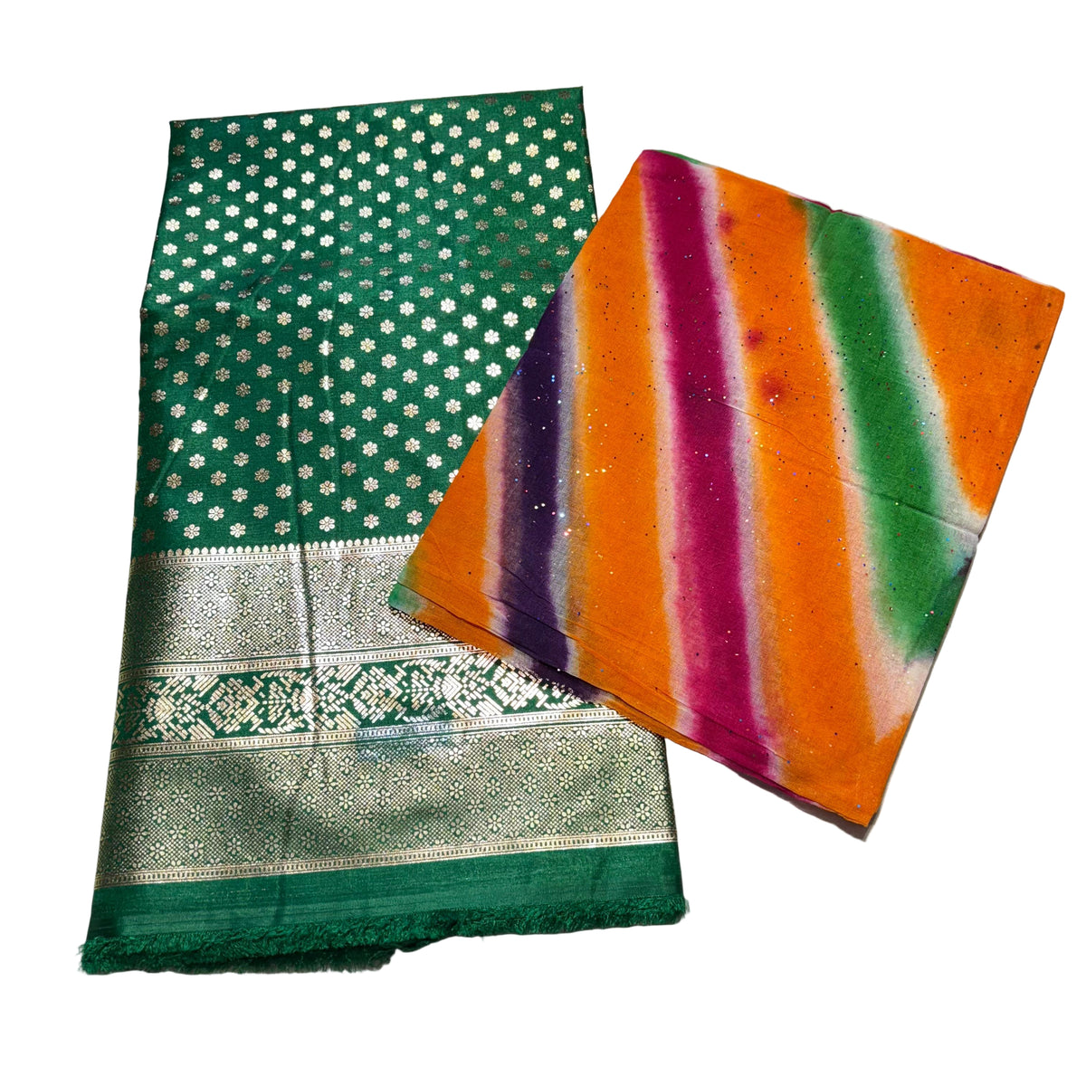 Rajputi Poshak – Zari Woven Silk Blend with Sarbati Poth Odhni – Ganga Rajputi Poshak, Bikaner
