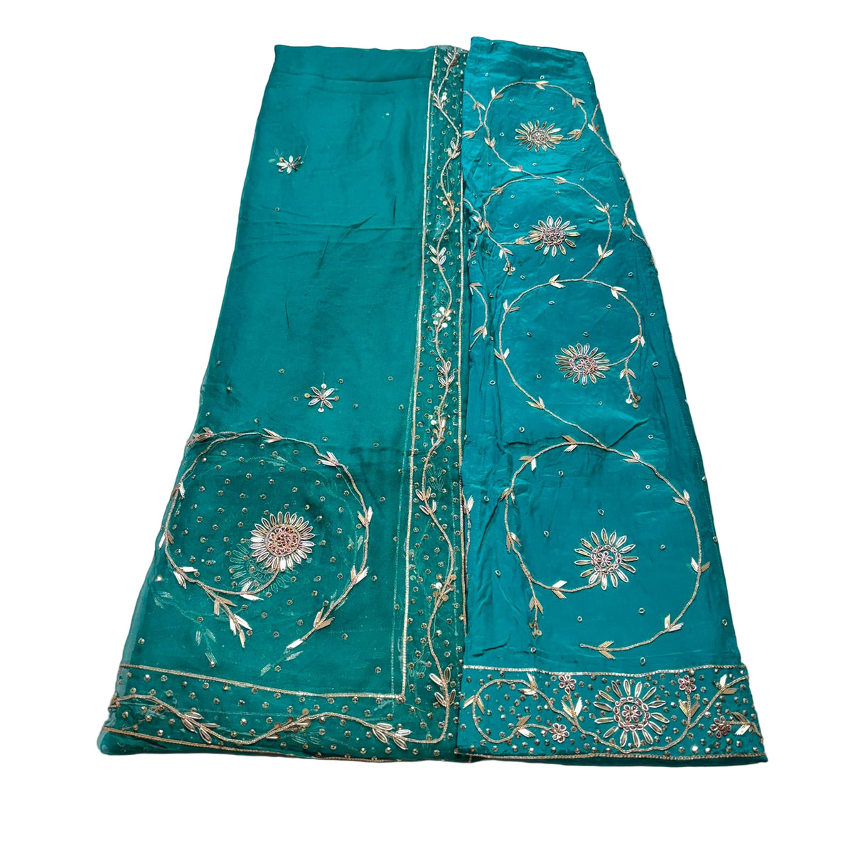 Rajputi Poshak – Zardozi Zari Handwork Natural Crepe with Thakurji Odhni – Ganga Rajputi Poshak, Bikaner