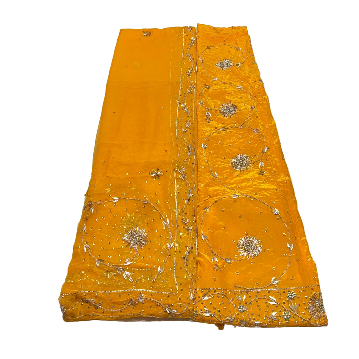 Rajputi Poshak – Zardozi Zari Handwork Natural Crepe with Thakurji Odhni – Ganga Rajputi Poshak, Bikaner