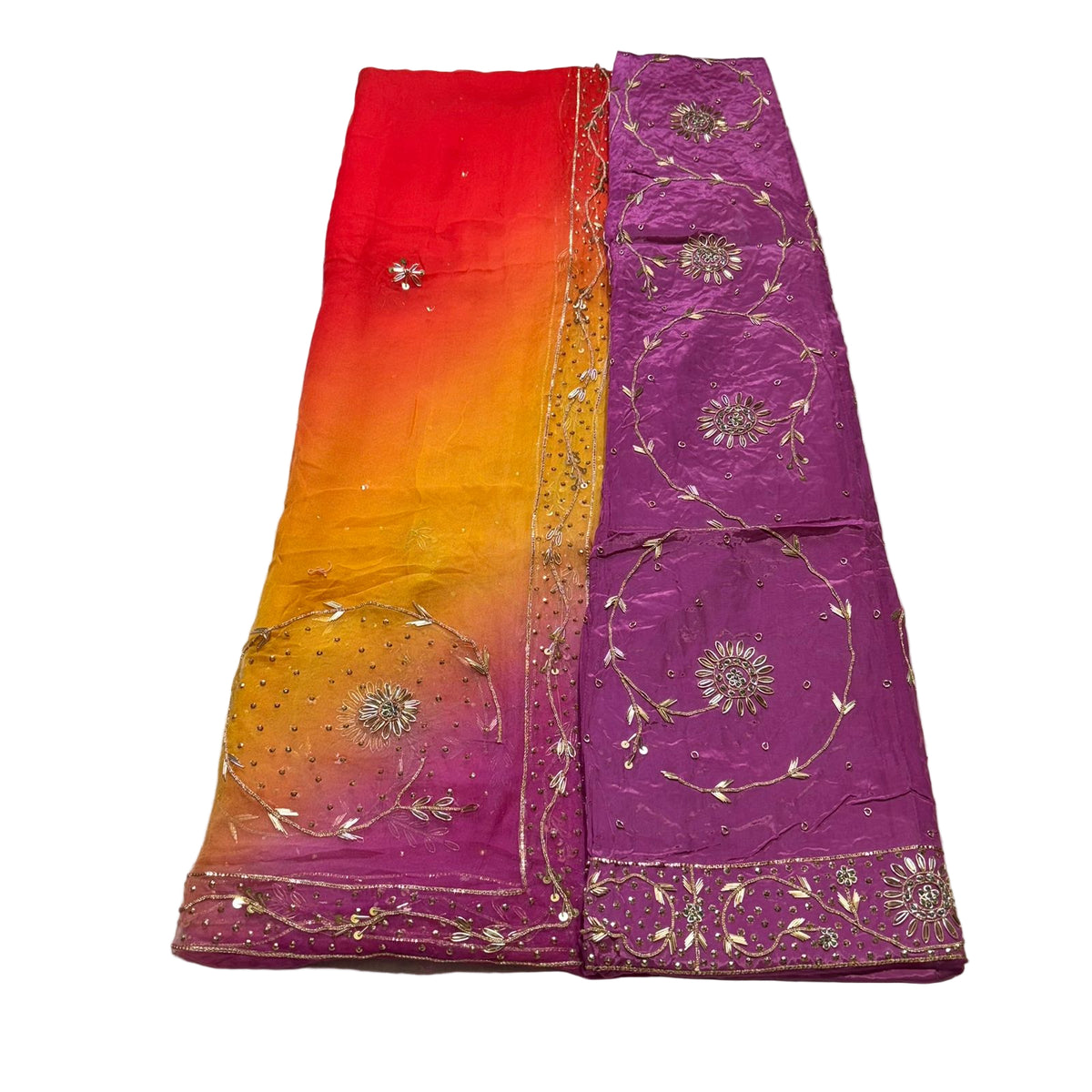 Rajputi Poshak – Zardozi Zari Handwork Natural Crepe with Thakurji Odhni – Ganga Rajputi Poshak, Bikaner