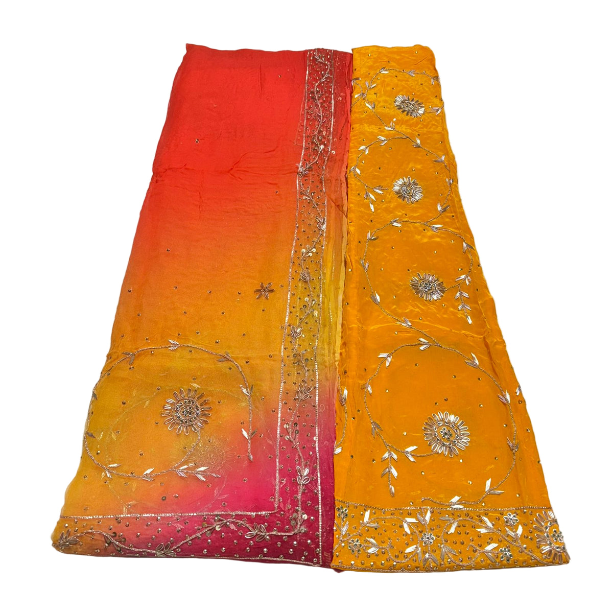 Rajputi Poshak – Zardozi Zari Handwork Natural Crepe with Thakurji Odhni – Ganga Rajputi Poshak, Bikaner