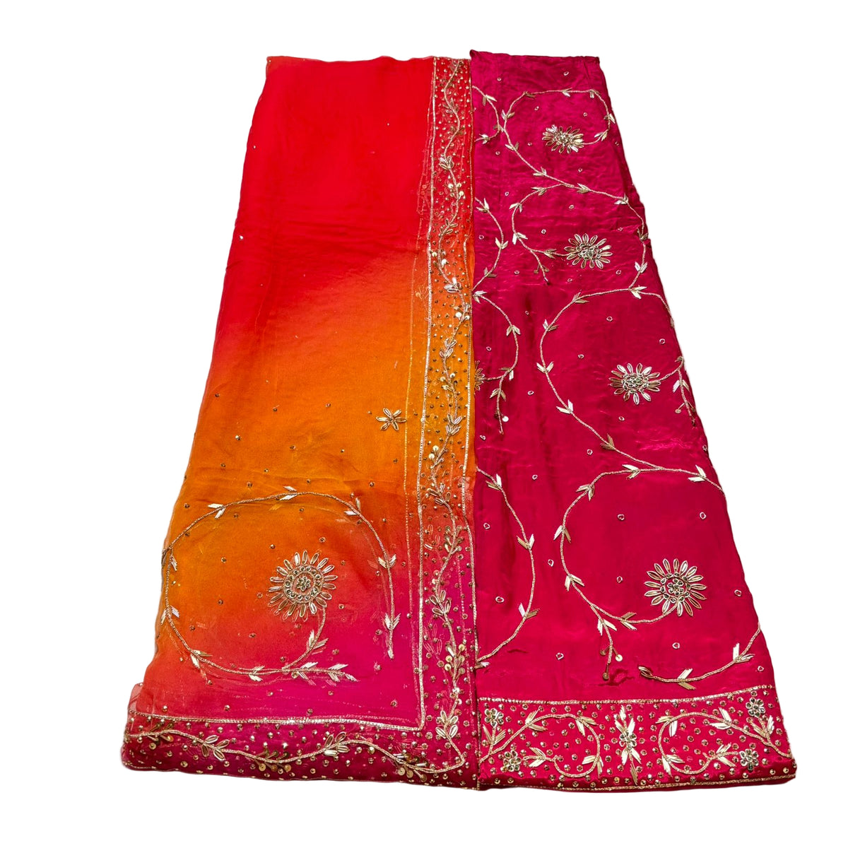 Rajputi Poshak – Zardozi Zari Handwork Natural Crepe with Thakurji Odhni – Ganga Rajputi Poshak, Bikaner