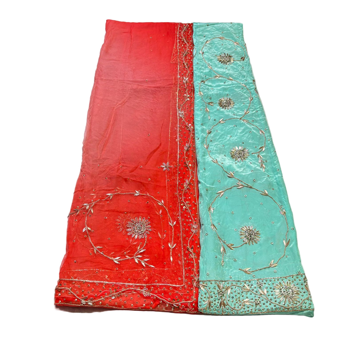 Rajputi Poshak – Zardozi Zari Handwork Natural Crepe with Thakurji Odhni – Ganga Rajputi Poshak, Bikaner
