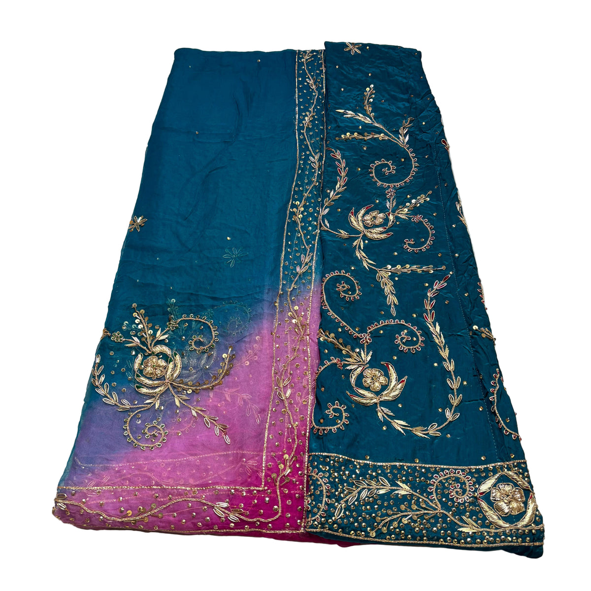 Rajputi Poshak – Zardozi Dabka Sequin Natural Crepe with Thakurji Odhni – Ganga Rajputi Poshak, Bikaner