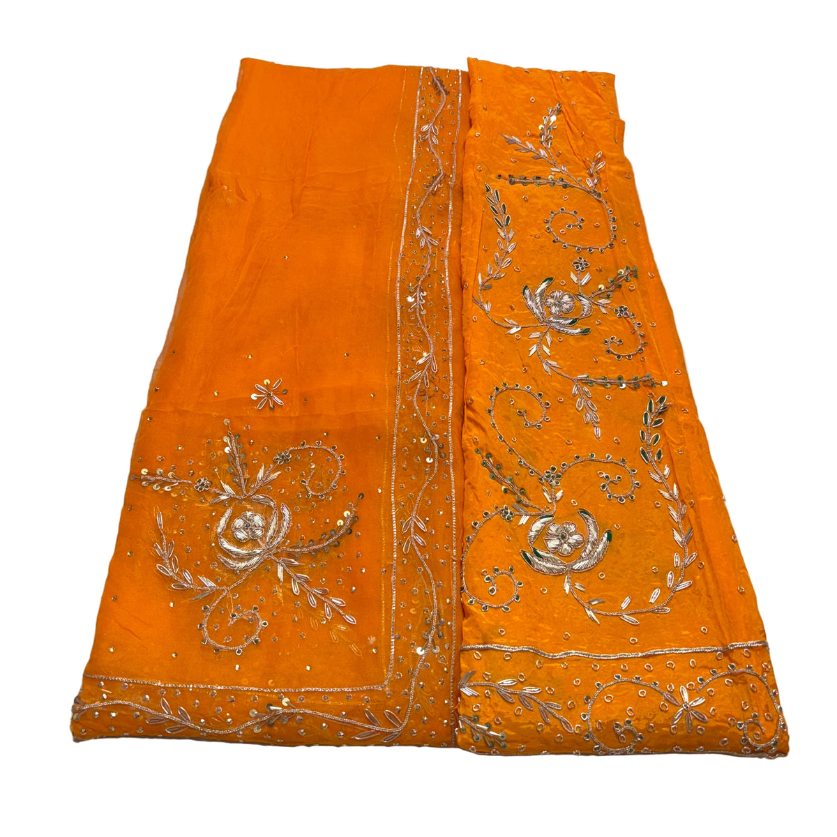 Rajputi Poshak – Zardozi Dabka Sequin Natural Crepe with Thakurji Odhni – Ganga Rajputi Poshak, Bikaner