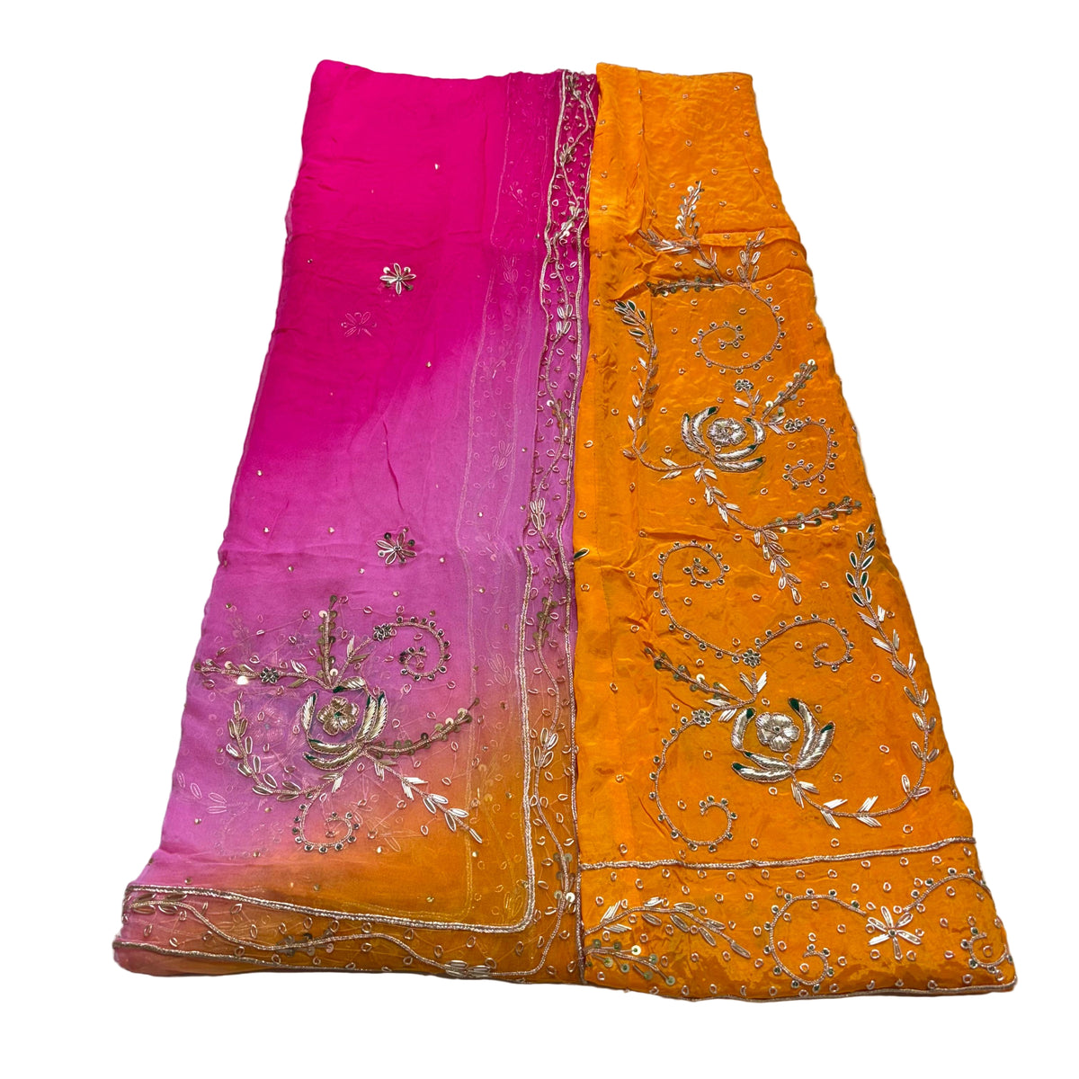 Rajputi Poshak – Zardozi Dabka Sequin Natural Crepe with Thakurji Odhni – Ganga Rajputi Poshak, Bikaner