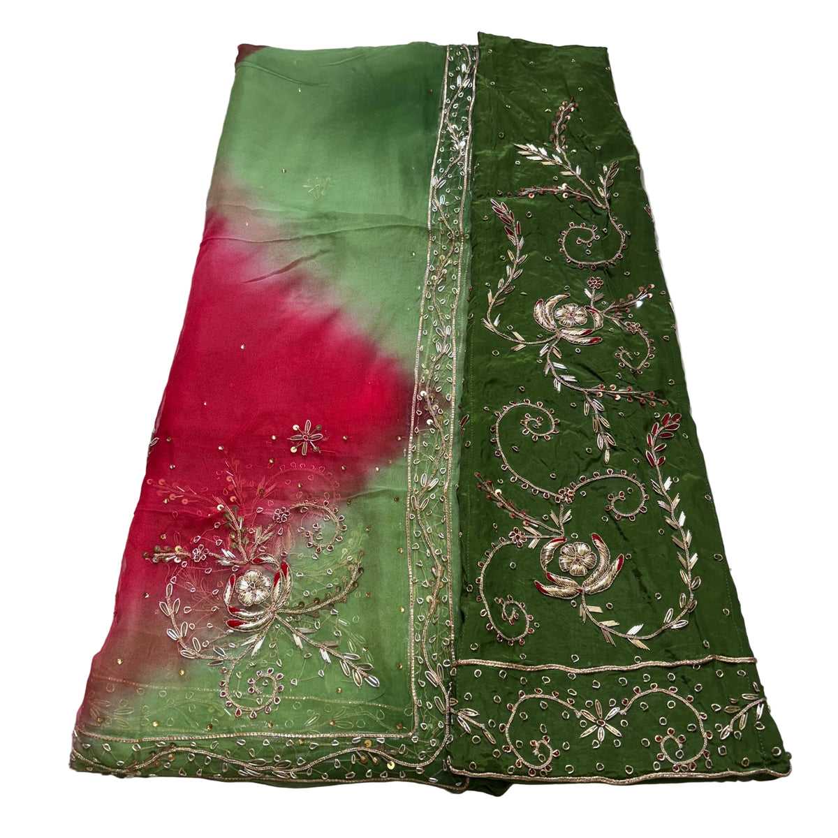 Rajputi Poshak – Zardozi Dabka Sequin Natural Crepe with Thakurji Odhni – Ganga Rajputi Poshak, Bikaner