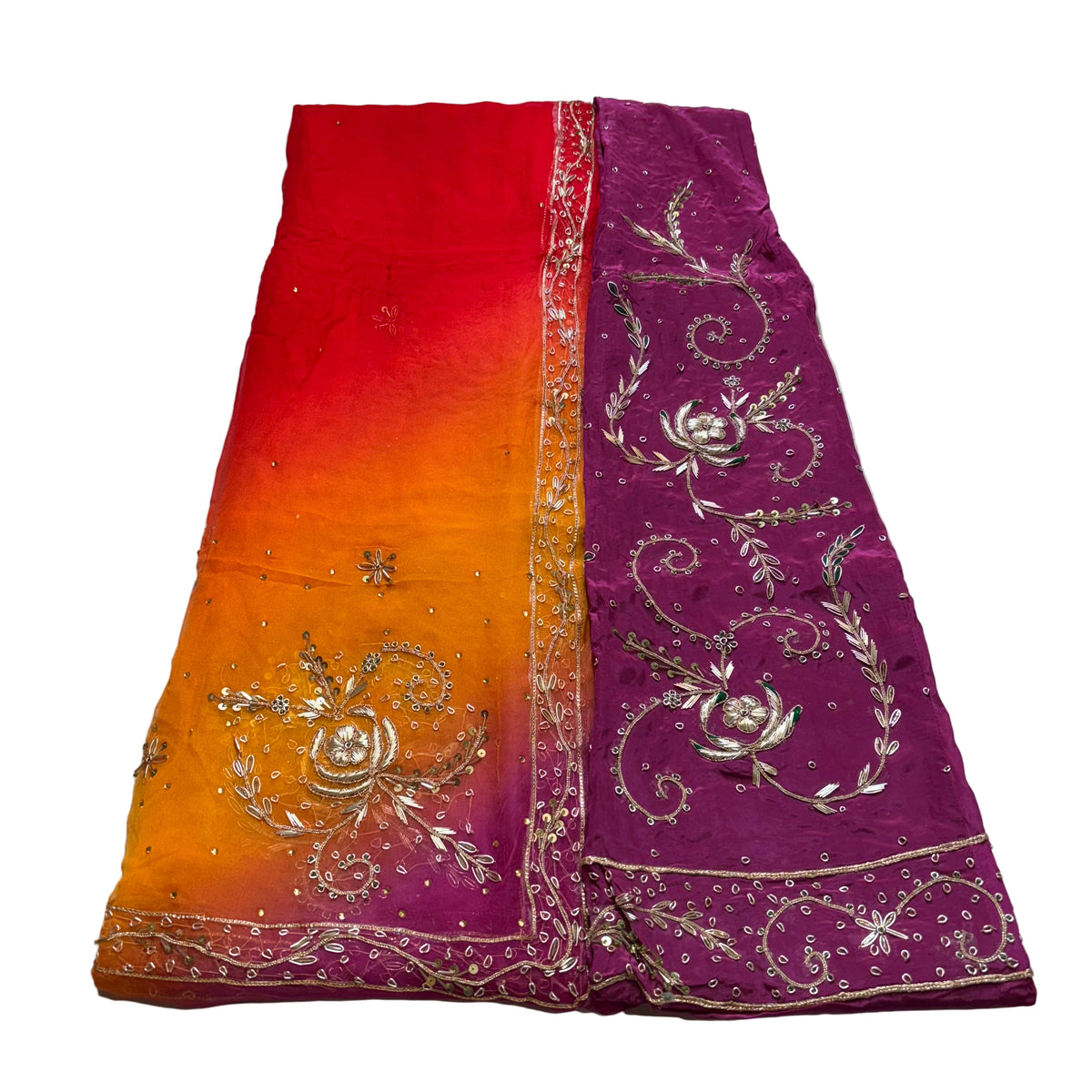 Rajputi Poshak – Zardozi Dabka Sequin Natural Crepe with Thakurji Odhni – Ganga Rajputi Poshak, Bikaner