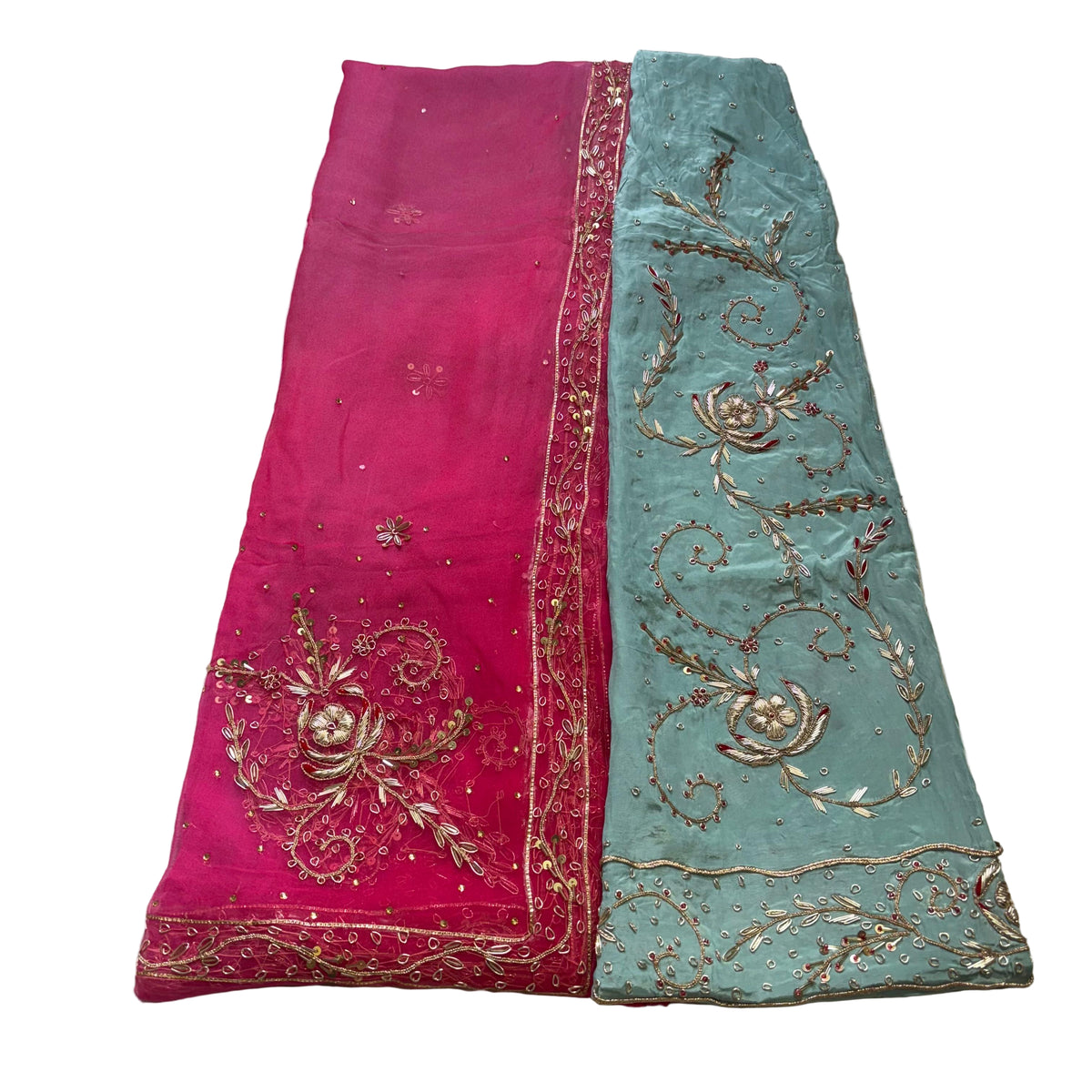 Rajputi Poshak – Zardozi Dabka Sequin Natural Crepe with Thakurji Odhni – Ganga Rajputi Poshak, Bikaner