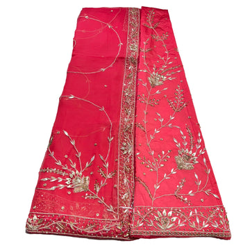 Rajputi Poshak – Zardozi Work Natural Crepe with Thakurji Odhni – Ganga Rajputi Poshak, Bikaner