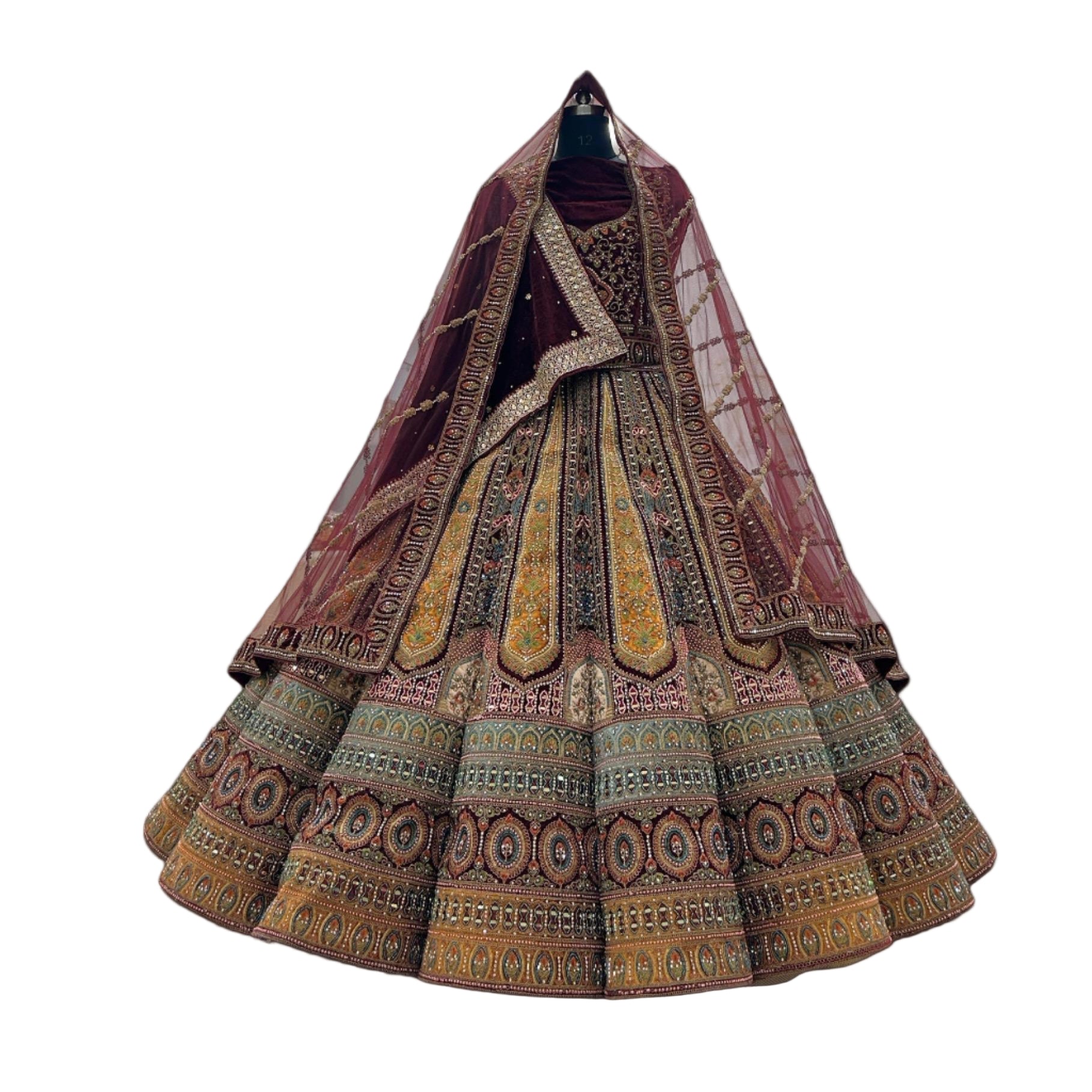 Maroon Bridal Lehenga