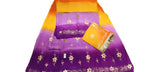 Rajputi Poshak – Zari Work Natural Crepe – Purple & Yellow Shaded – Ganga Rajputi Poshak, Bikaner