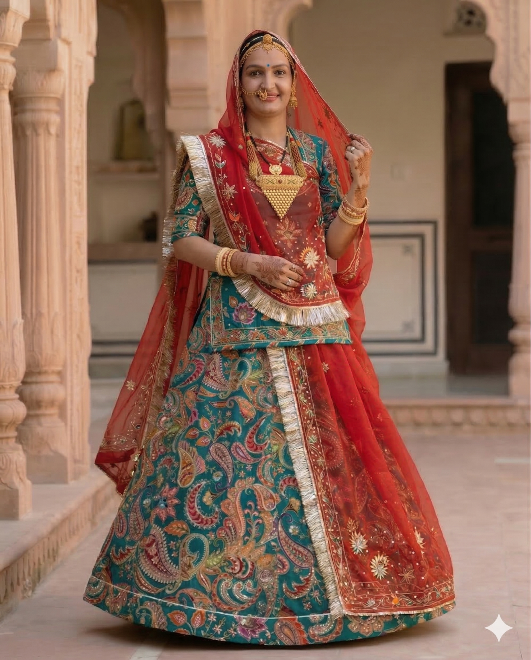 Pure Kapda Traditional Lehenga Set with odhni – Handcrafted Ethnic Wear for Women(650 rupees per meter)