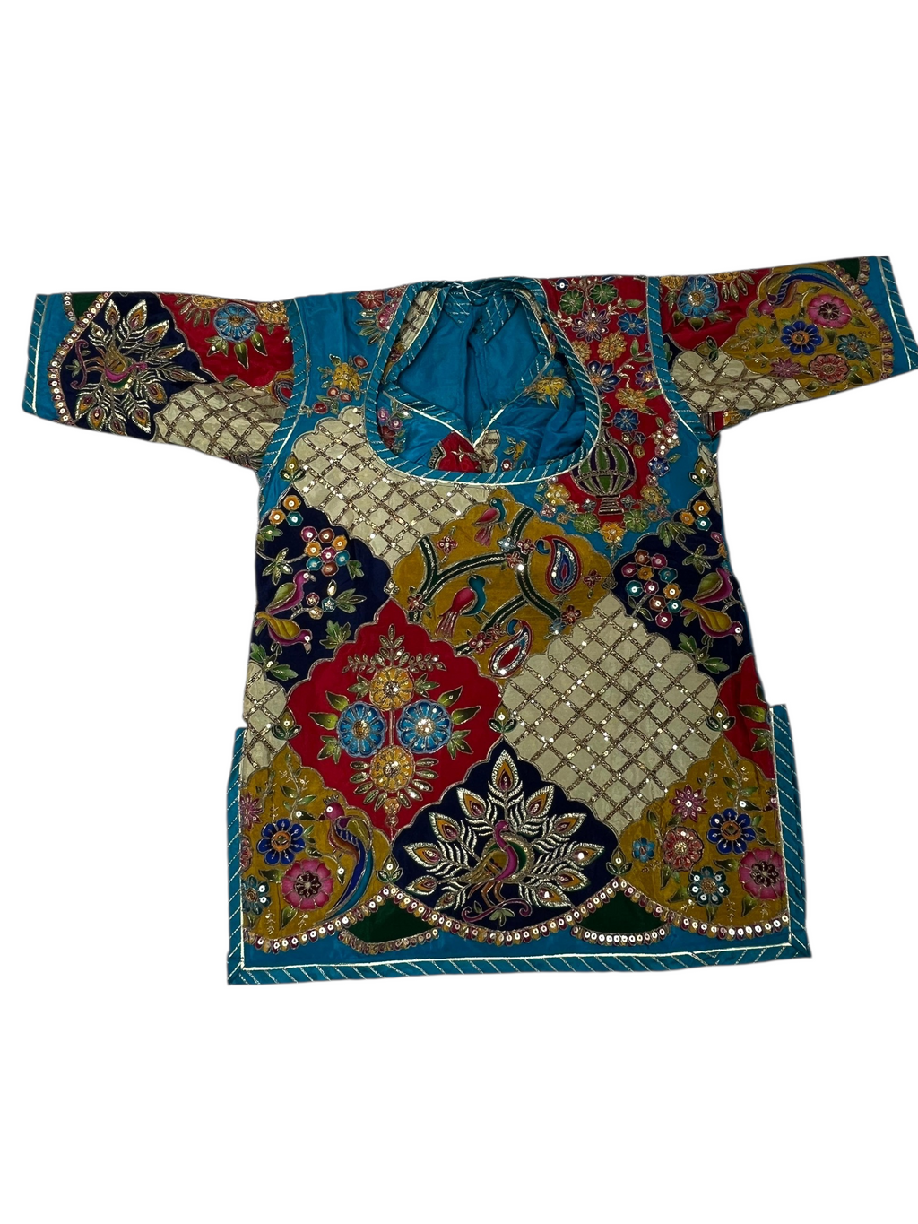 Pure Heavy Border Rajputi Fabric Set – Premium Multicolor Designer Traditional Wear Fabric