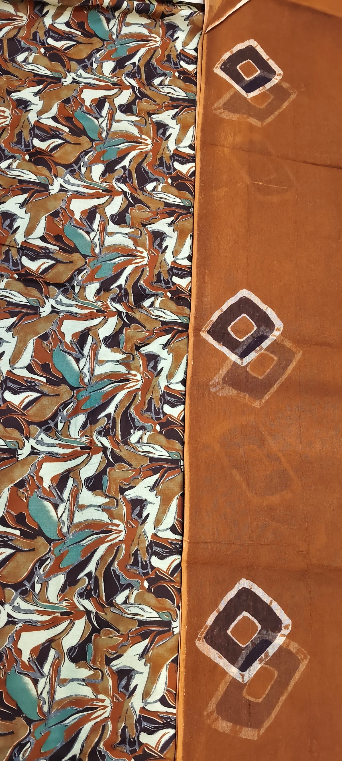 Fauji Print Cotton Fabric & Odhni Combo | Unstitched Dress Material | All India Delivery