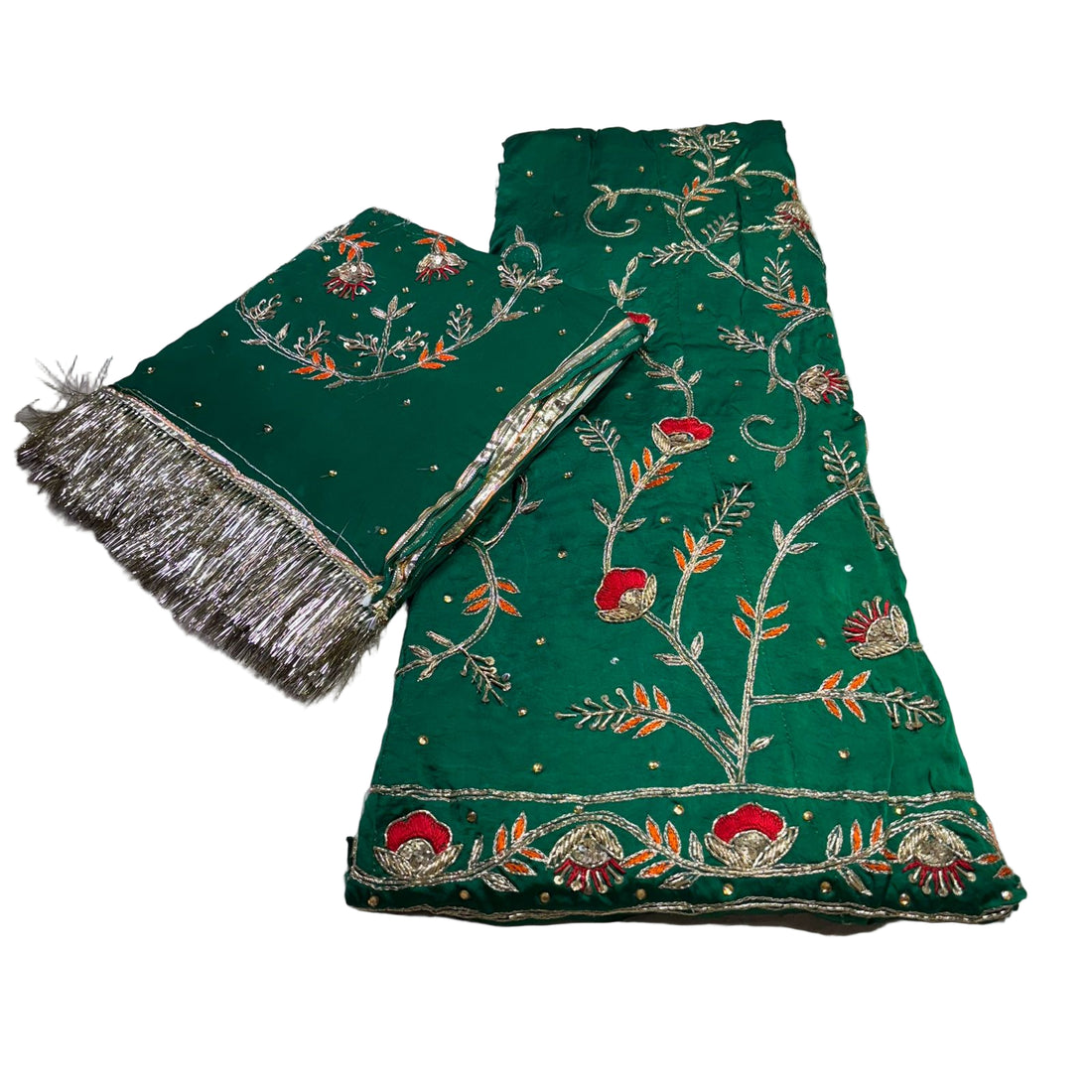 Rajputi Poshak – Zardozi Zari Sequin Bamberg Satin with Thakurji Odhni – Ganga Rajputi Poshak, Bikaner