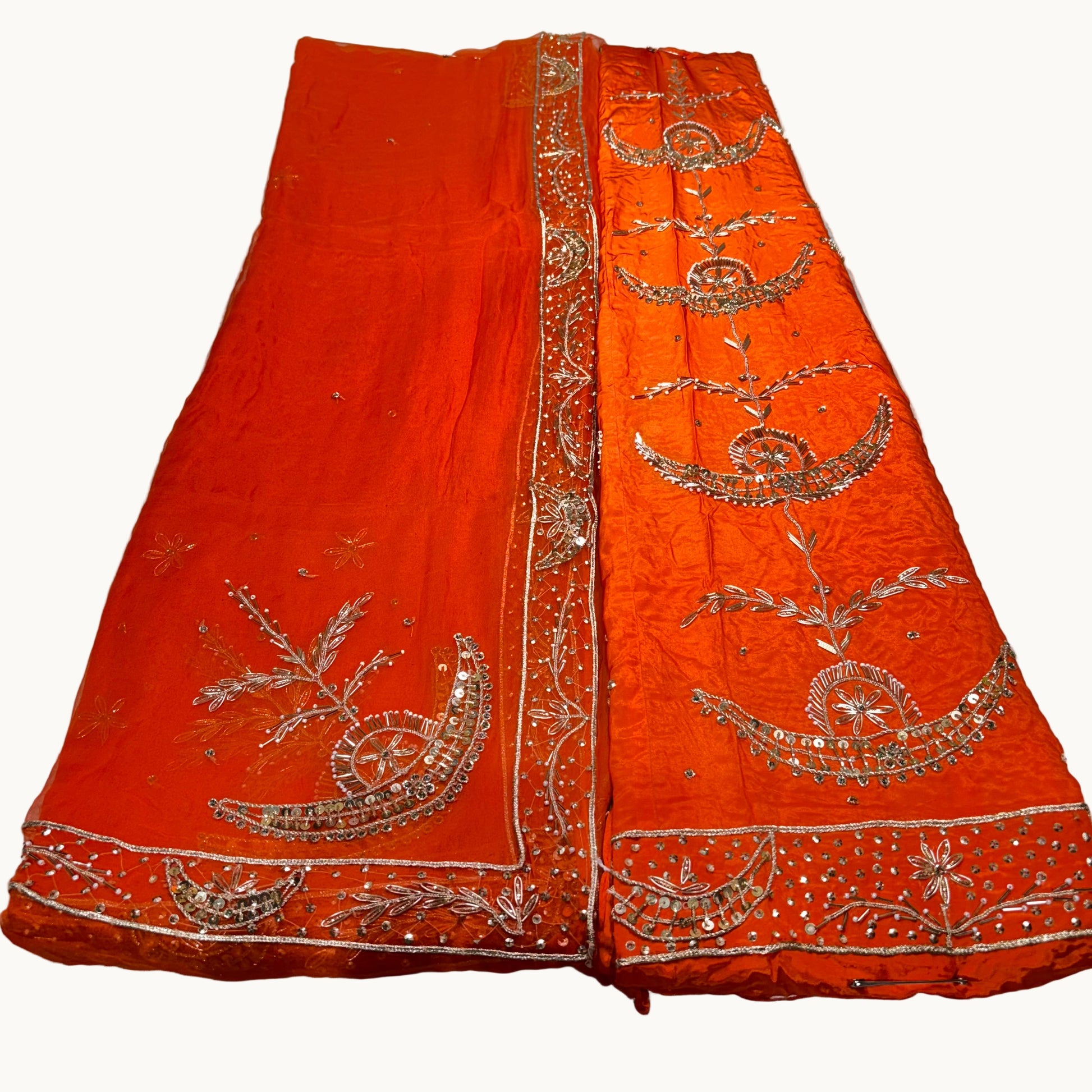 Premium Rajputi Poshak in Natural Crape Fabric with Pure Thakurji Odni & Heavy Handwork