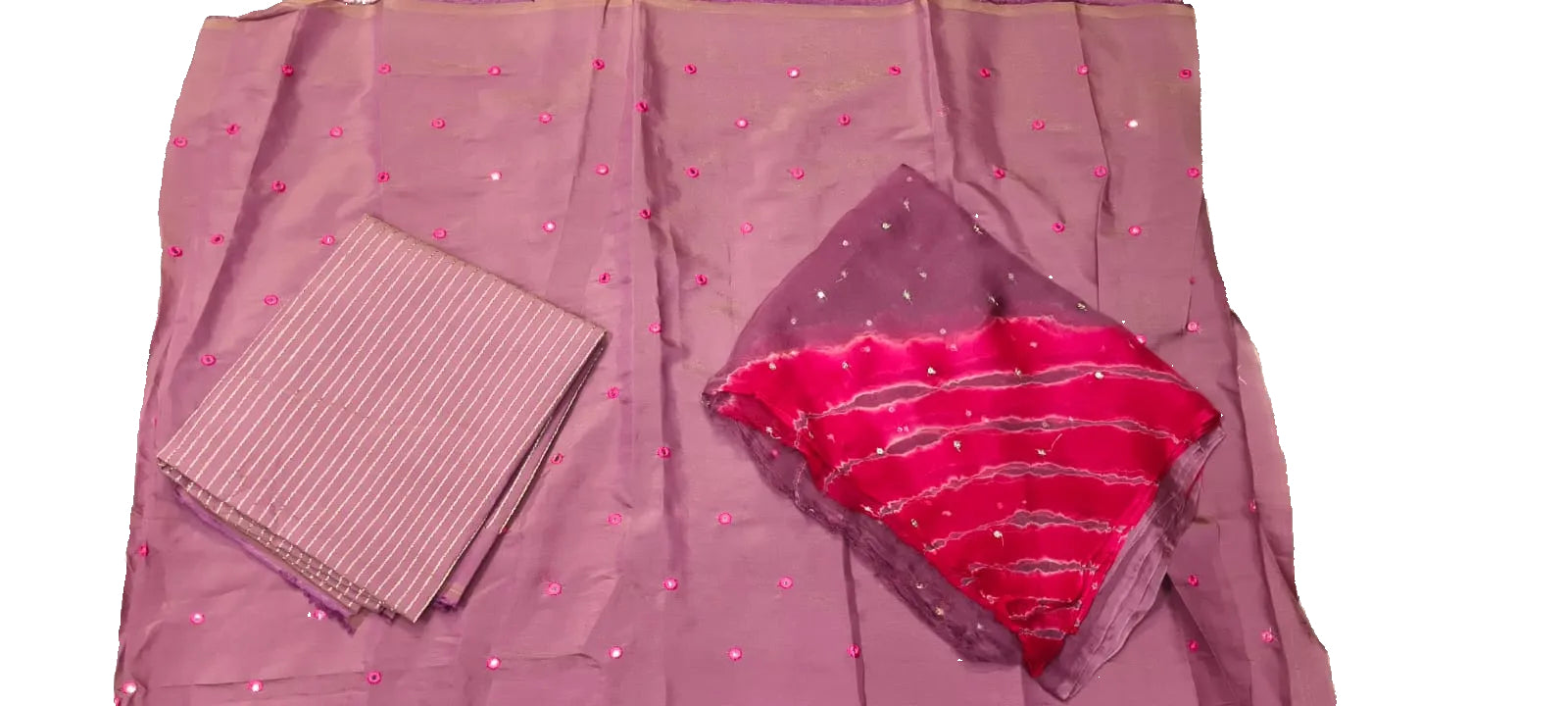Purple Mukesh Bunti Kapda for Rajputi Poshak | Premium Mukesh Work Dress Material | All India Delivery