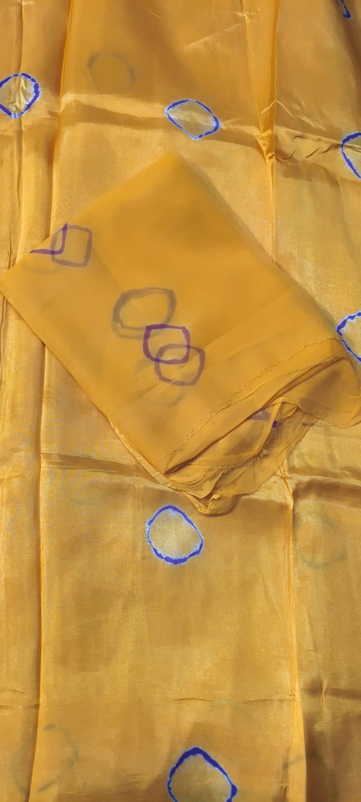 Mustard Yellow Bati Print Pure Natural Crepe Suit for Women | Traditional Ethnic Wear