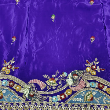 Rajputi Dress - Natural Crepe Fabric With Cut Daana Work - Bengani