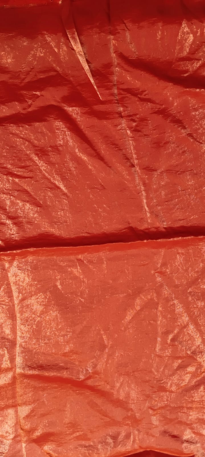 Close-up of crumpled red fabric