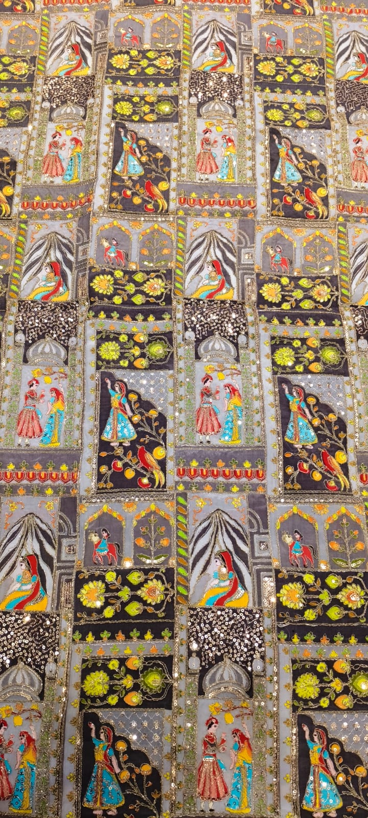 Raja Rani Pure Fabric – Traditional Royal Print Designer Fabric for Rajputi & Ethnic Wear