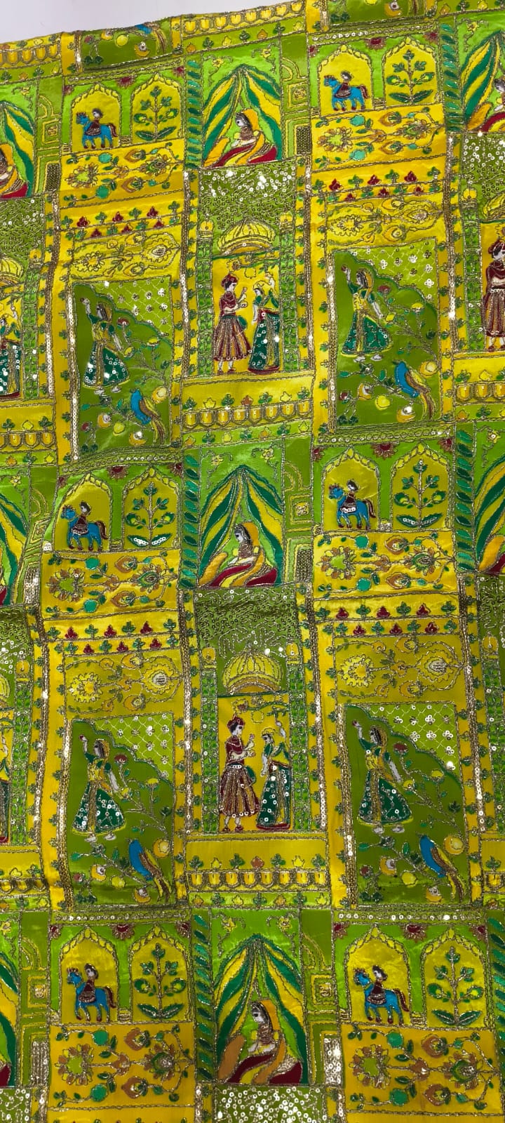 Raja Rani Pure Fabric – Traditional Royal Print Designer Fabric for Rajputi & Ethnic Wear