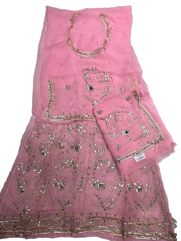 Pink Royal Rajputi Poshak for Women – Humrahi Fabric with Pure Odhni | Traditional Rajasthani Bridal & Wedding Wear
