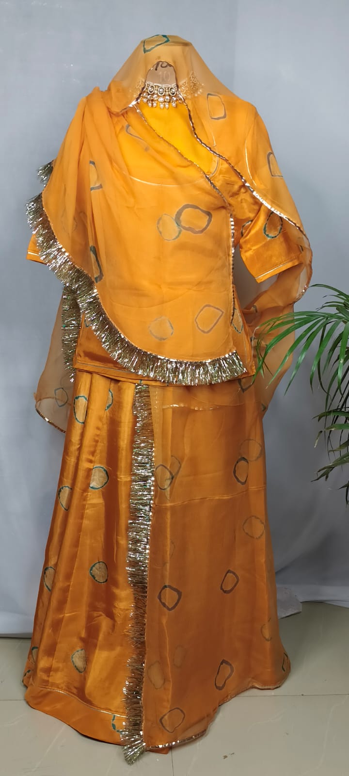Mustard Yellow Bati Print Pure Natural Crepe Suit for Women | Traditional Ethnic Wear