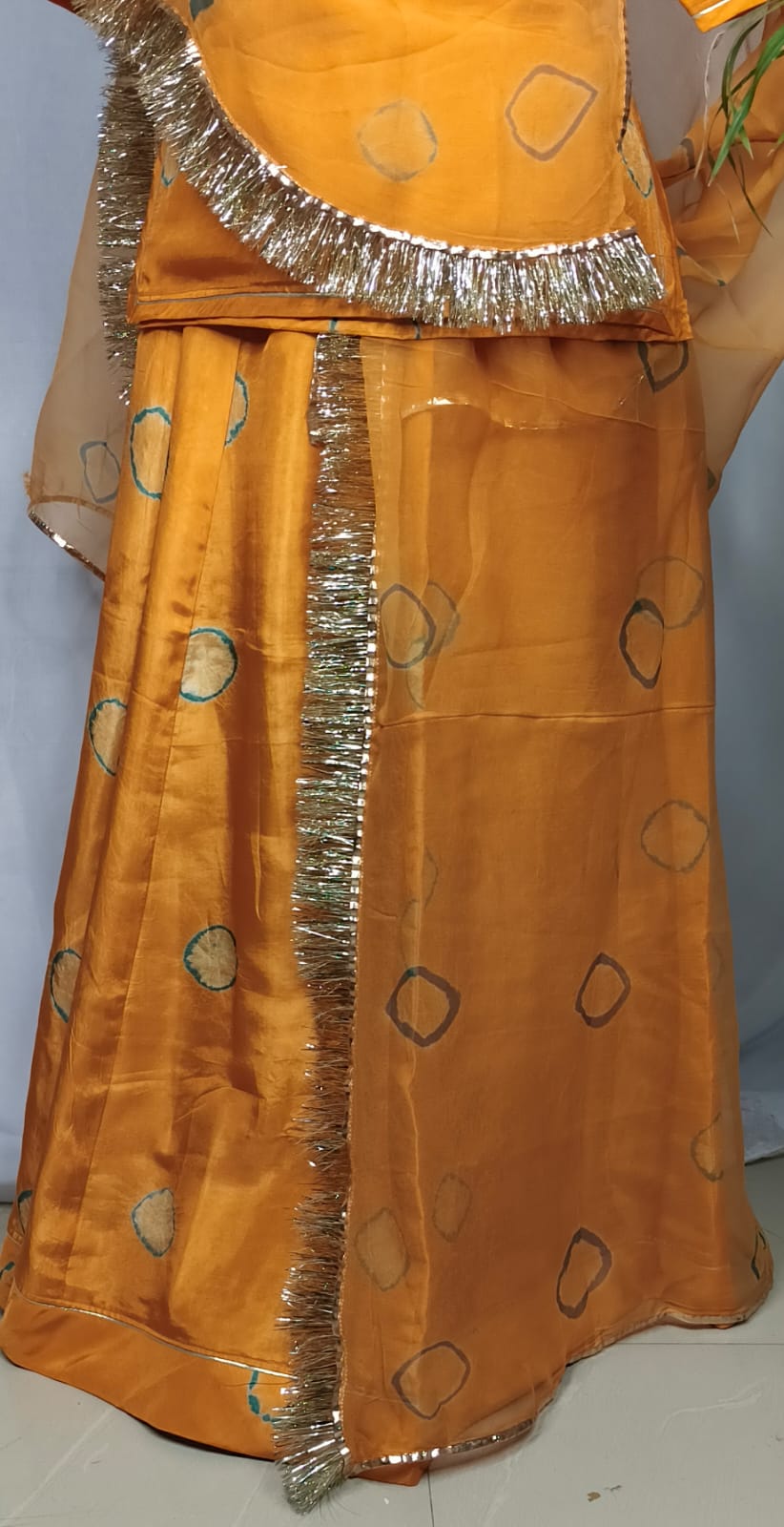 Mustard Yellow Bati Print Pure Natural Crepe Suit for Women | Traditional Ethnic Wear