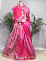 Rajputi Poshak - Tissue Pure With Doria Odhni - Rose Pink With Double Colour Doria Odhni