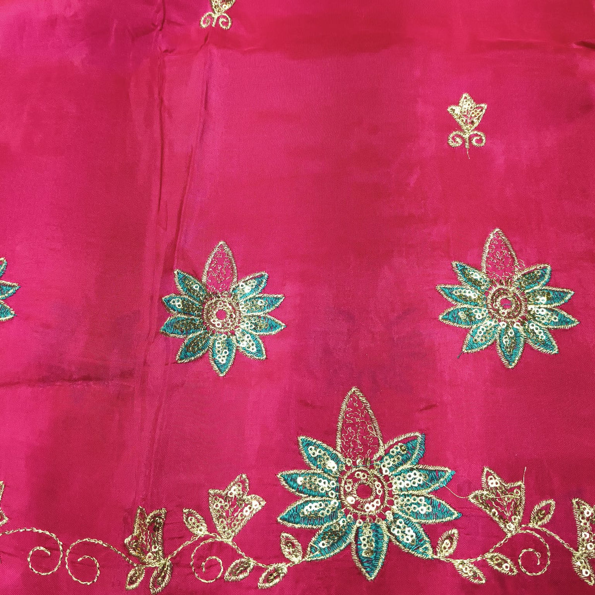 Rajputi Dress - Upada Silk Fabric With Zari Work - Orange And Rani Pink Bunti Humrahi Odhni