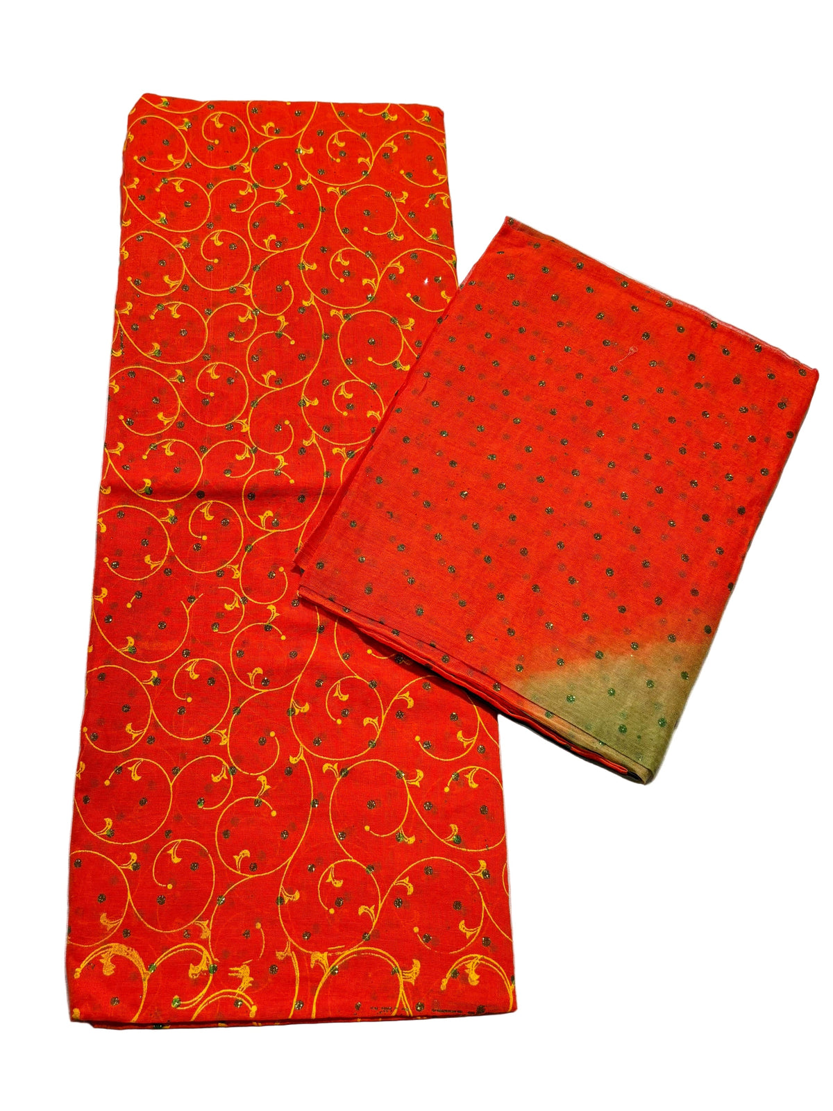 Rajputi Poshak – Printed Cotton with Sarbati Poth Odhni – Ganga Rajputi Poshak, Bikaner