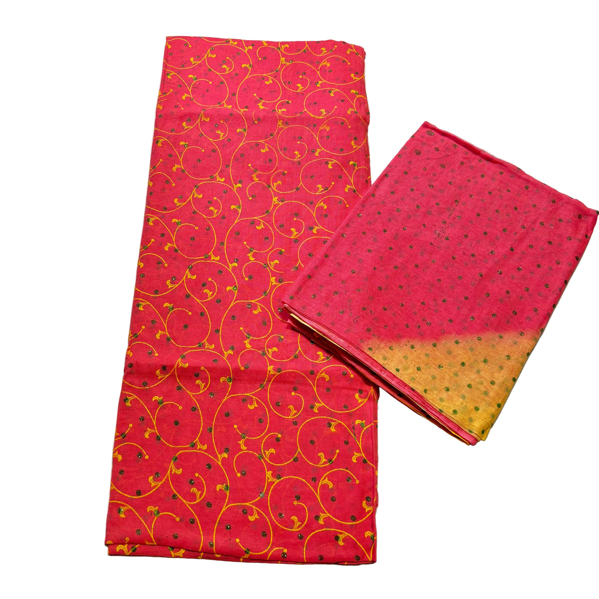 Rajputi Poshak – Printed Cotton with Sarbati Poth Odhni – Ganga Rajputi Poshak, Bikaner